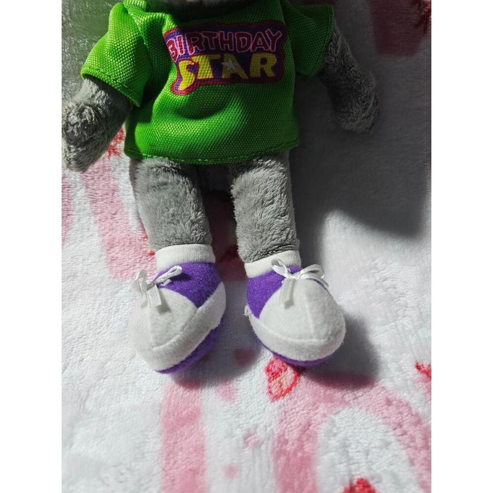 2008 Chuck E Cheese My Birthday Plush Toy Bean Bag Multicolor Cake Hat 11" Pizza - Picture 5 of 15